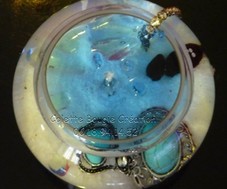 Photo bougie gel décorative Turquoise