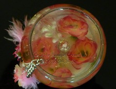 Photo bougie gel décorativePlumes et Fleurs 