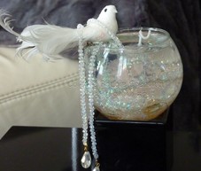 Photo bougie gel décorative Nid de perle